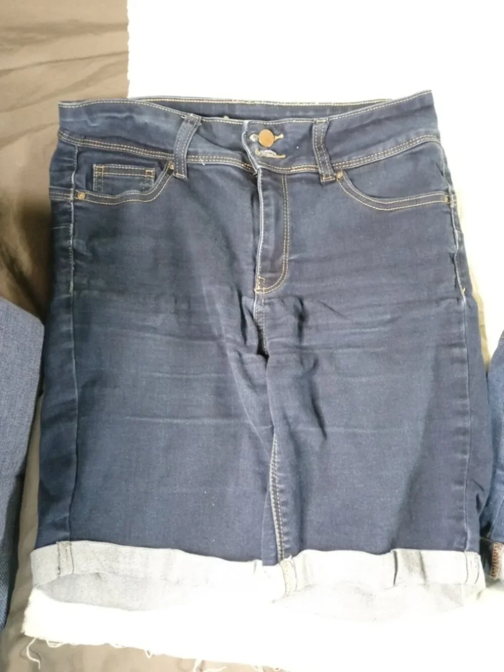 3 Lot Assorted Girls Blue Jean Demin Design Shorts Bundle in Great Cond